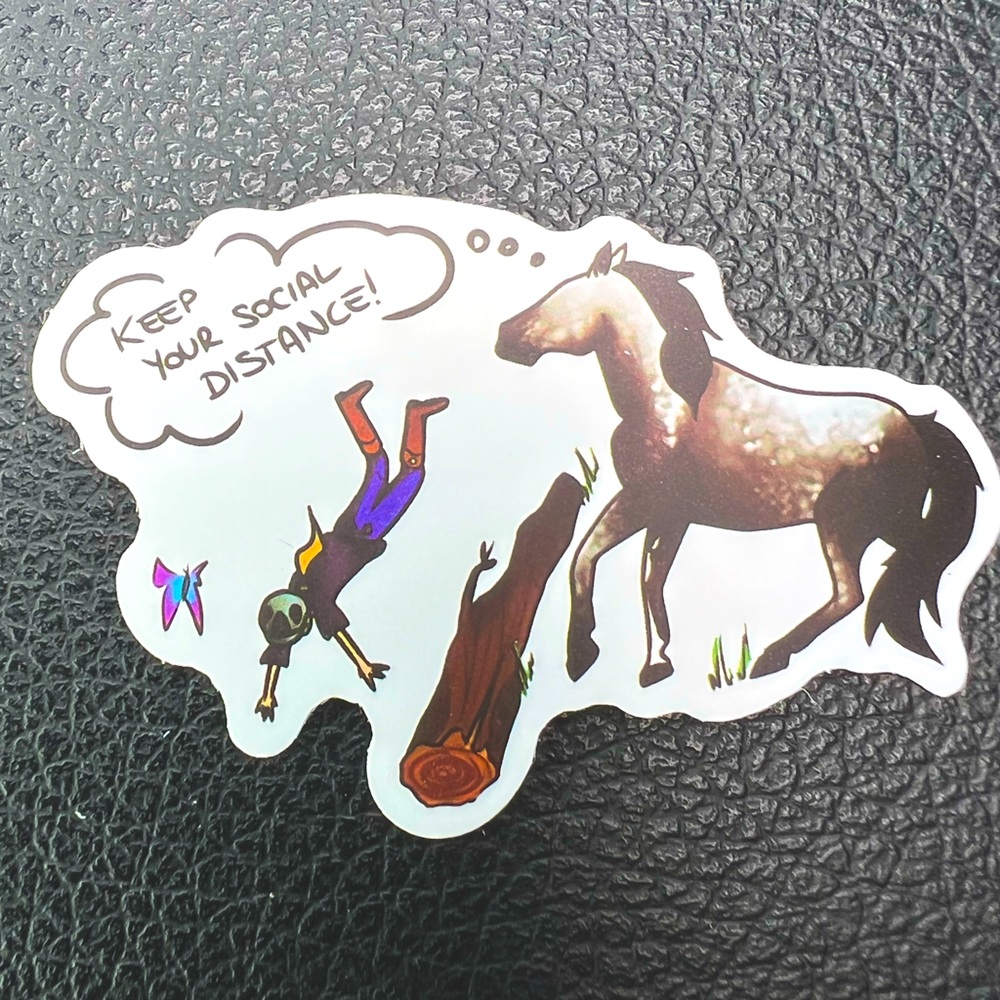 Flying High Horse Facts Social Distance Horse People Equestrian Sticker